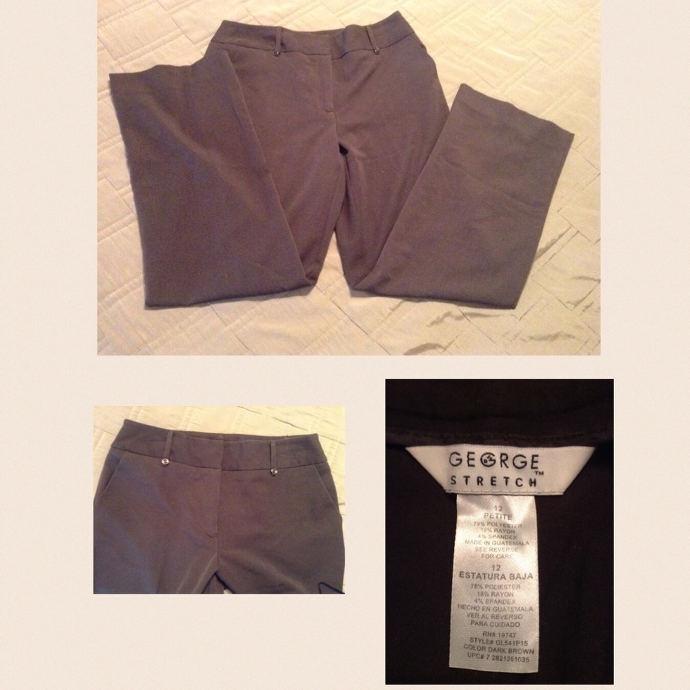 George Stretch Brown Slacks Size 12P
